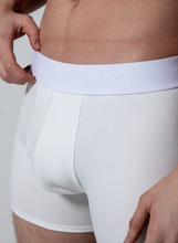 Load image into Gallery viewer, MENS WHITE TRUNKS CLOSE UP
