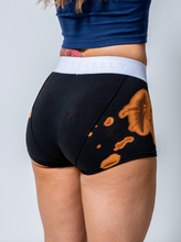 Load image into Gallery viewer, WOMENS BLACK BLEACH TRUNKS
