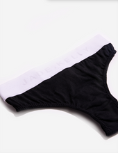 Load image into Gallery viewer, BLACK BOXER THONG PLAIN FLAT
