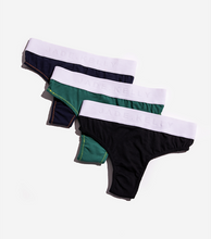 Load image into Gallery viewer, BOXER THONG BUNDLE PLAIN, BLACK, NAVY, GREEN
