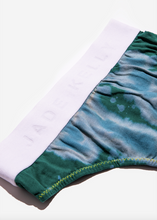 Load image into Gallery viewer, GREEN BLEACH BOXER THONG FRONT FLAT
