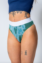 Load image into Gallery viewer, GREEN BLEACH BOXER THONG FRONT
