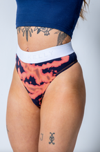 Load image into Gallery viewer, NAVY BLEACH BOXER THONG FRONT
