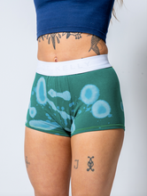 Load image into Gallery viewer, WOMENS GREEN BLEACH TRUNK FRONT
